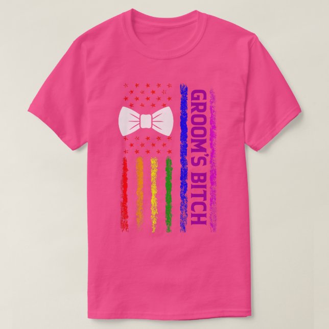 Camiseta LGBT Pride Gay Bachelor Party Engagement  (Frente do Design)
