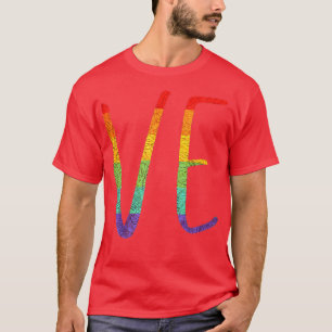 Camiseta LGBT Pride Love LO VE Lésbica Casal Correspondente