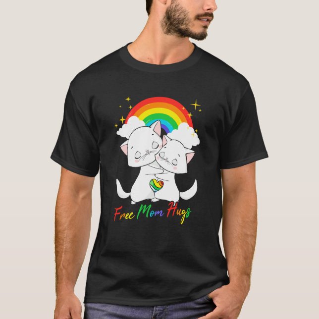 Camiseta LGBT Pride Month Free Mom Hugs (Frente)