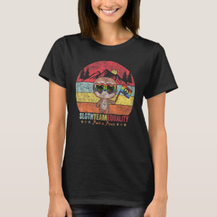 Camiseta Lgbt Pride Sloth Team Igualdade Rainbow Flag Suppo