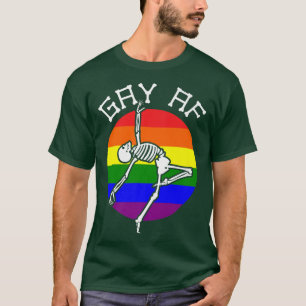 Camiseta LGBT Rainbow Gay AF Skeleton Nonbinary Love