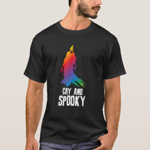 Camiseta LGBT Rainbow Pride Gay Spooky Ghost Gift Halloween