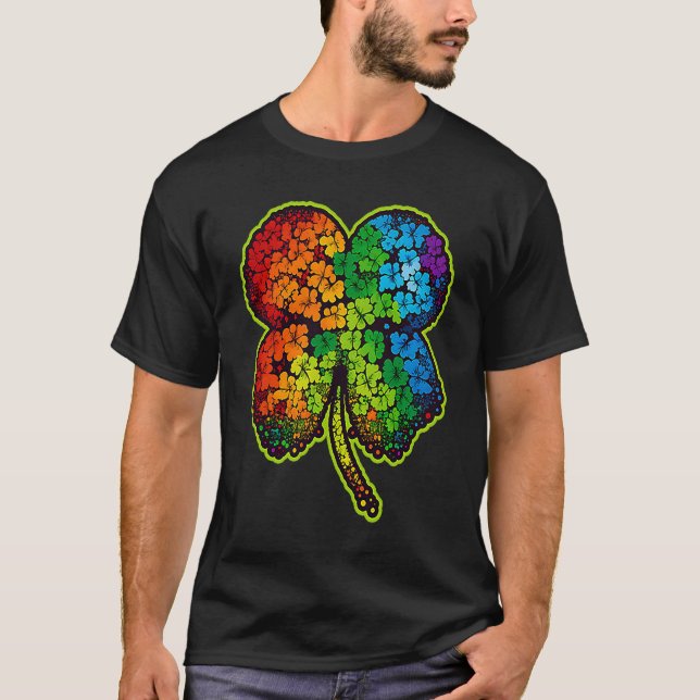 Camiseta LGBT Rainbow Supporter Gay St Patricks Day (Frente)