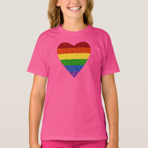 Camiseta LGBT Sinalizador do Orgulho Cardíaco