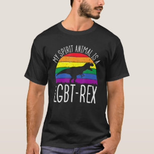 Camiseta Lgbt - T-Rex Orgulho gay Lésbica Dinossaur Sunset