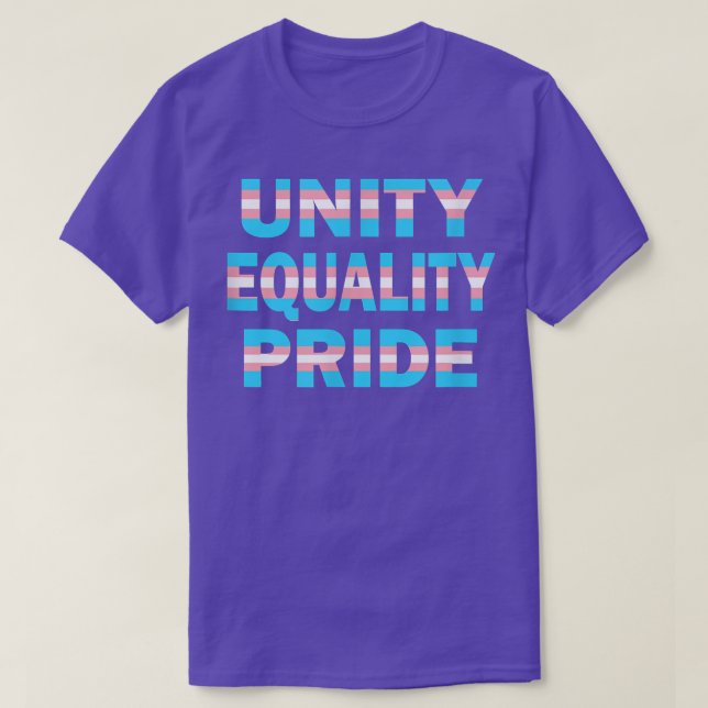 Camiseta LGBT Transgender Unity Equality Pride June Pride M (Frente do Design)