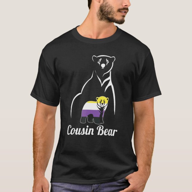 Camiseta Lgbt - Urso De Primo Não Binário Enby Orgulho Não  (Frente)