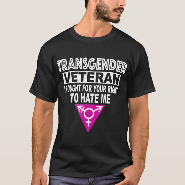 Camiseta LGBT - Veterano Militar Militar LGBT Lutou pelo Ód (Frente)