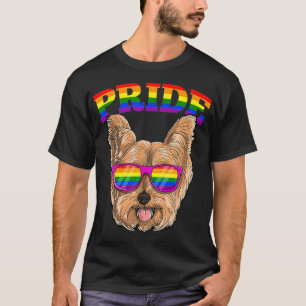 Camiseta LGBT Yorkshire Terrier Yorkie Dog Orgulho gay Rain