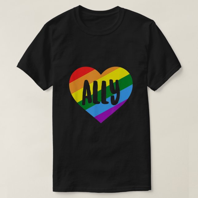 Camiseta LGBTQ Ally  (Frente do Design)