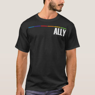 Camiseta LGBTQ Ally Orgulhosa Lésbica Gay Transgênero Bisse