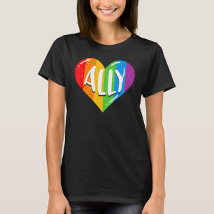 Camiseta Lgbtq Ally Para Homens Orgulho gay
