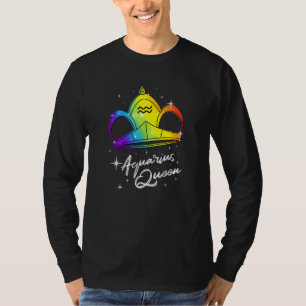 Camiseta Lgbtq Aquarius Queen Zodiac Com Orgulho gay Arco A