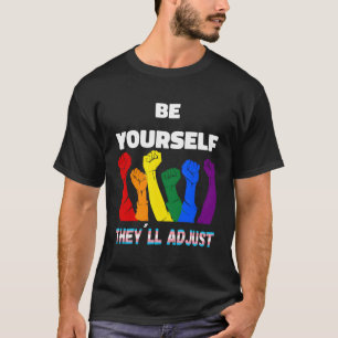 Camiseta Lgbtq Arco-Íris Sinalizador Transgênero Seja Você