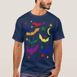 Camiseta LGBTQ Bat Lovers Halloween Orgulho gay Flag Bisual