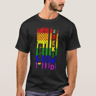 Camiseta Lgbtq Be Kind Orgulho gay Lgbt Rainbow American Fl