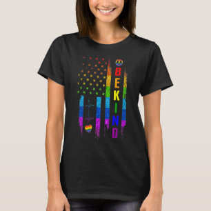 Camiseta Lgbtq Be Kind Orgulho gay Lgbt Rainbow American Fl