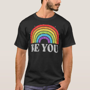 Camiseta Lgbtq Be You Orgulho gay Lgbt Ally Rainbow Flag Re