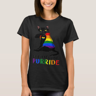 Camiseta Lgbtq Black Cat Feline O Gay De Sinalizador Purrid