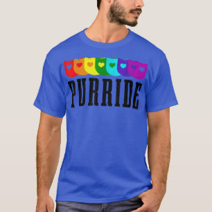 Camiseta LGBTQ Cat Purride Orgulho gay Mês Sinalizador Arco