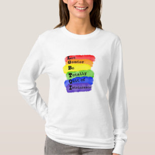 Camiseta LGBTQ - Deixar O Gênero Sair Da Intolerância