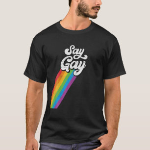Camiseta Lgbtq Diga Gay Rainbow Priry Retro Vintage