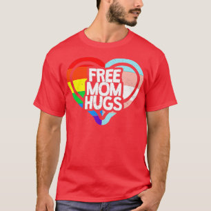 Camiseta LGBTQ Free Mãe Abraça Orgulho gay LGBT Ally Rainbo