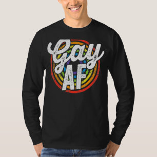 Camiseta Lgbtq Gay Af Pride Lgbt Ally Sinalizador Arco-Íris