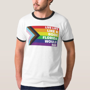 Camiseta LGBTQ Gay Lésbica LGBTQ Transvive Como Livro