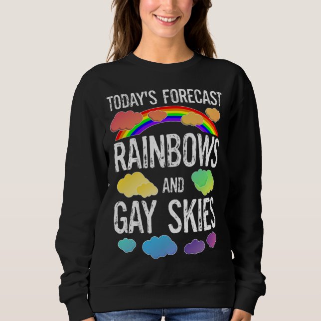Camiseta LGBTQ Gay Pride Month Parade Rainbows And Gay Skie (Frente)