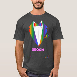 Camiseta LGBTQ    GroomTuxedo Orgulho gay Lésbica