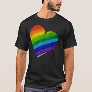 Camiseta LGBTQ I am an Ally  Gay Lesbian Bi Pride Rainbow H
