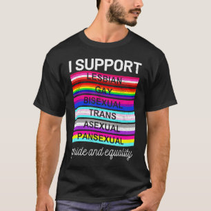 Camiseta LGBTQ I suporta transbissexuais assexuais pansexua