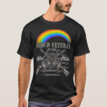 Camiseta LGBTQ July 4th American Flag Rainbow Proud Veteran<br><div class="desc">LGBTQ July 4th American Flag Rainbow Proud Veteran Premium T-Shirt .</div>