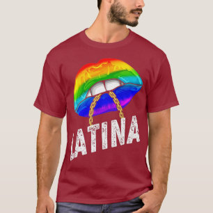 Camiseta LGBTQ Latina Rainha Forte Gay Homens Latim