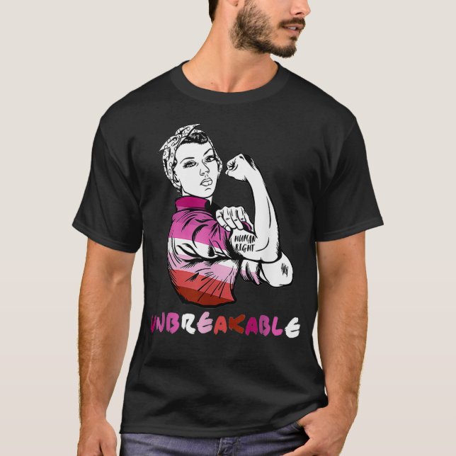 Camiseta LGBTQ Legal LGBA LGBT A, Direitos Humanos Lésbicos (Frente)