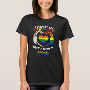 Camiseta LGBTQ Lésbica Gay Homem Arco-íris Coração Homossex
