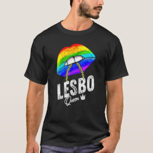 Camiseta LGBTQ Lesbo Rainha Forte Gay Homens Lésbicas Bi