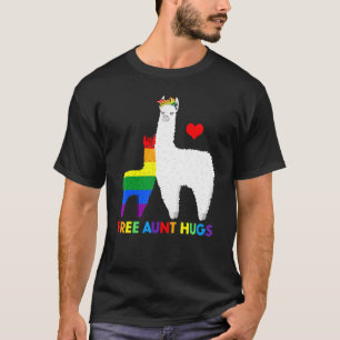 Camiseta Lgbtq Llama Free Tunt Hugs Proud Ally Sinalizador