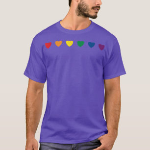 Camiseta LGBTQ+ Love Pride Hearts