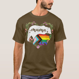 Camiseta LGBTQ Mama Bear Progresso Orgulho Sinalizador Gay 
