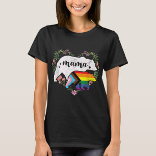 Camiseta LGBTQ Mama Bear Progresso Orgulho Sinalizador Gay