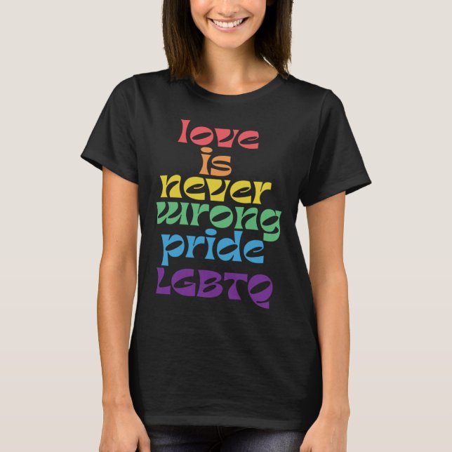 Camiseta LGBTQ Nunca Errado (Frente)