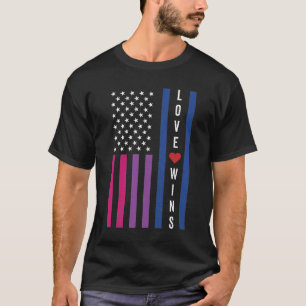 Camiseta LGBTQ O Amor do Orgulho Bissexual ganha bandeira a