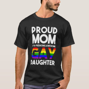Camiseta Lgbtq Orgulha Mãe De Uma Filha De Gay Lgbtq Ally L