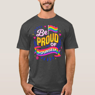 Camiseta LGBTQ orgulhe-se do seu Orgulho Gay Arco-íris
