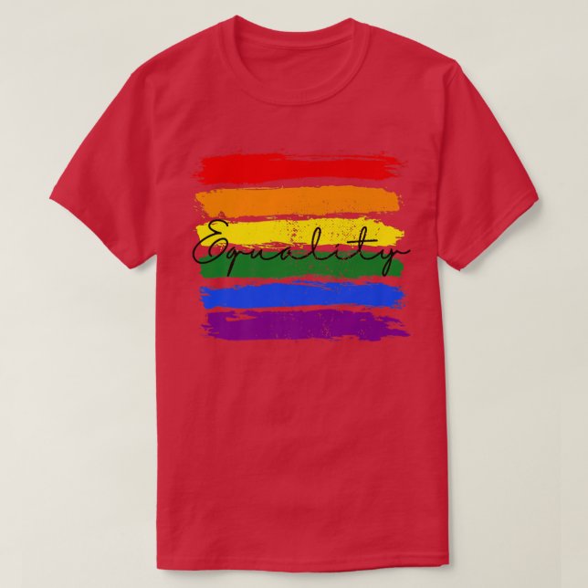 Camiseta Lgbtq Orgulho Arco-Íris Direitos De Igualdade De S (Frente do Design)