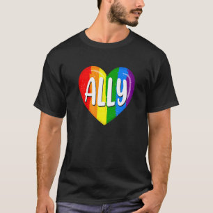 Camiseta Lgbtq Orgulho gay Lgbt Ally Rainbow Flag Retro Cor