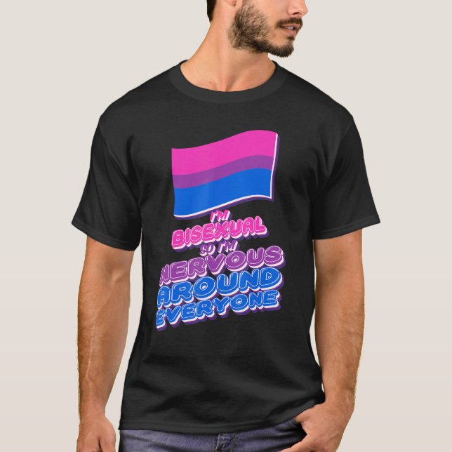 Camiseta LGBTQ Orgulho Lésbica Gay homem bissexual Bandeira (Frente)