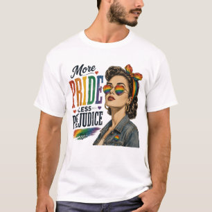Camiseta LGBTQ Orgulho Mais Orgulho Menos Preconce